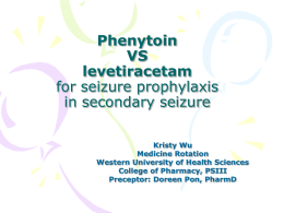 Phenytoin versus levetiracetam for seizure