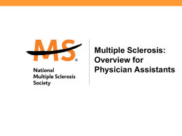 Physician Assistants - National Multiple Sclerosis Society