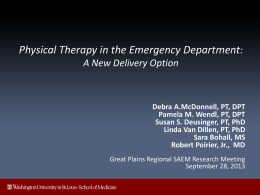 A New Delivery Option - Great Plains SAEM Research Meeting