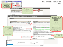 How to Use the Med List Tool (MLT) 6.14