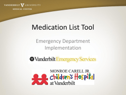 ED Nursing: How to Use Med List Tool - MLT Replacement for Med List in Triage Form) Education - 6.2014