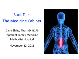 Back Talk: The Medicine Cabinet