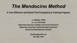 A Cost-Effective Jail-Based Trial Competency Training