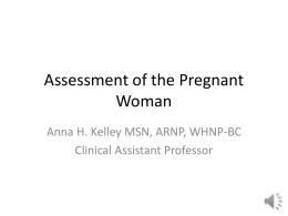 Assessment of the Pregnant Woman Student handout viewx