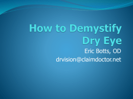 Dry Eye Training Power Point (not recorded