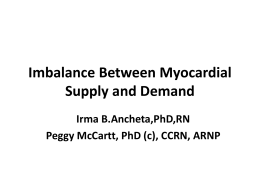 Imbalance between Myocardial Supply and Demand Part 2 2009