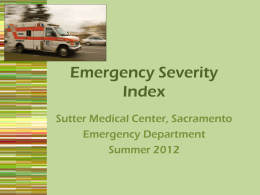 Emergency Severity Index