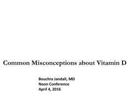 Common Misconceptions about Vitamin D by Bouchra Jandali