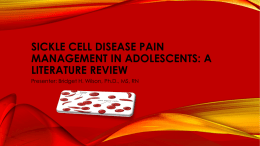Sickle Cell Disease Pain Management in Adolescents