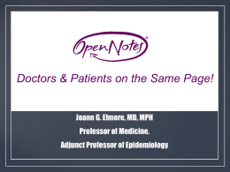 OpenNotes - UW Medicine