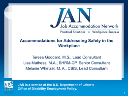 Workplace Safety - Job Accommodation Network