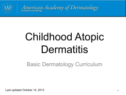 Case One, Question 1 - American Academy of Dermatology