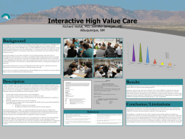 Interactive High Value Care