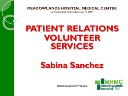 Slide 1 - Meadowlands Hospital Medical Center