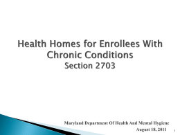 Chronic Conditions Health Home Powerpoint