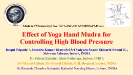 Effective accupressure mudra for controlling High and Low Blood