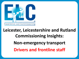 LLR - Full non-emergency transport insights