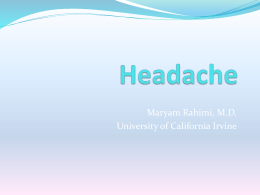 Headache - University of California, Irvine