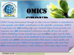 shazia jamshed - OMICS International