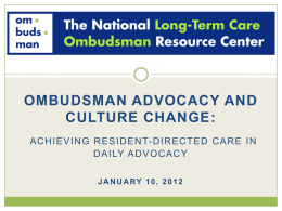 PPT - Long-Term Care Ombudsman
