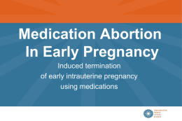 ppt Medication Abortion In Early Pregnancy
