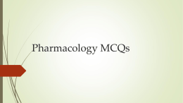 Pharmacology MCQs 1