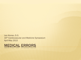 Medical Errors - Foma District 2