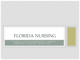 Nursing - FLORIDA NURSING PERSPECTIVES