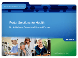 Portal Solutions for Health To