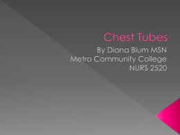 Chest Tubes - Faculty Sites