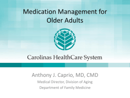 Carolinas HealthCare System: Medication Management for Older