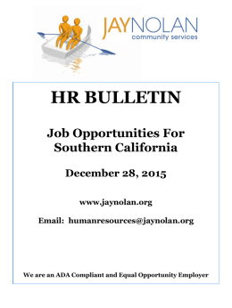 HR Bulletin Southern California 12-28-15