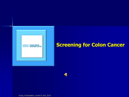 Screening for Colon Cancer
