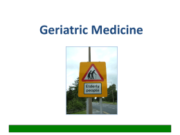 Geriatric Medicine teaching slides
