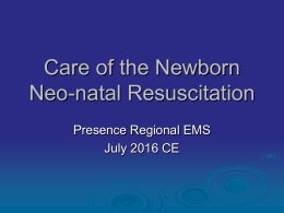 Neonatal Resuscitation July 2016