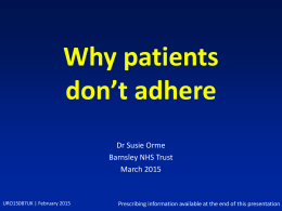 Why patients don*t adhere