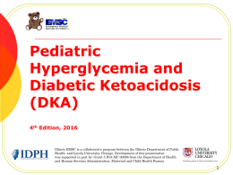 Pediatric Hyperglycemia and Diabetic