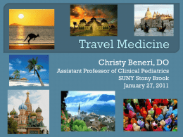 Travel Medicine (Powerpoint presentation)