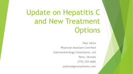 Update on Hepatitis C and New Treatment Options