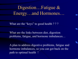 Fatigue and Energy and Hormone