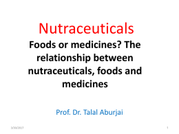Foods or medicines? The relationship between