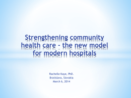 Strengthening community health care