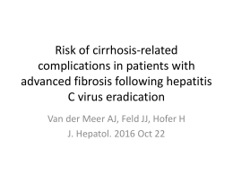 Risk of cirrhosis-related complications in patients with