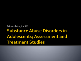Assessing and Diagnosing Substance Abuse Disorders