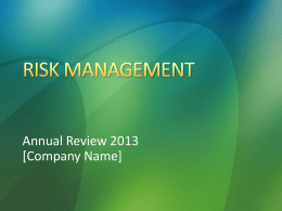 KARQM Annual Risk Management Education Template