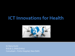 ICT Innovations for Health