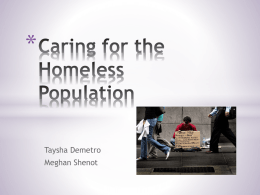 Caring for the Homeless Population