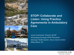 STOP!Collaborate and Listen: Practice Agreements in Ambulatory