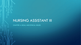 Nursing Assistant III