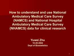 NAMCS and NHAMCS - Vanderbilt University Medical Center